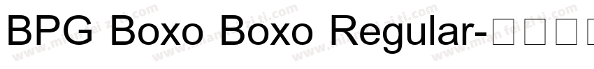 BPG Boxo Boxo Regular字体转换